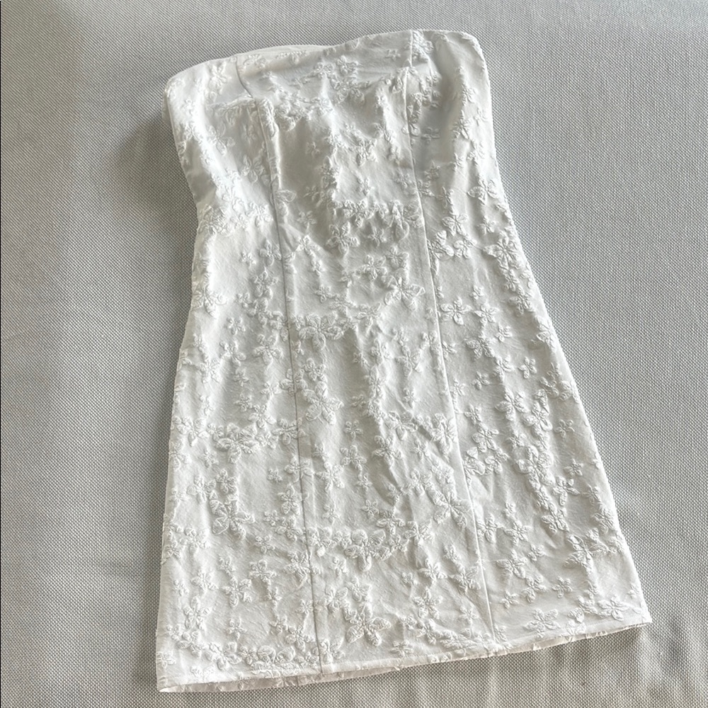 Princess Polly White Strapless Dress